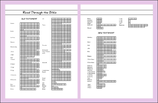 Read Your Bible In A Year Chart